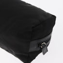 PRADA Pouch Nylon Zwart Zilver Auth ka131-11
