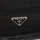 PRADA Pouch Nylon Zwart Zilver Auth ka131-13