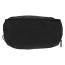 PRADA Pouch Nylon Zwart Zilver Auth ka131-3