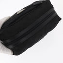 PRADA Pouch Nylon Zwart Zilver Auth ka131-6