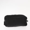 PRADA Pouch Nylon Zwart Zilver Auth ka131-7