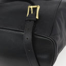 BALLY Backpack Leather Black Gold Auth ka1313-12