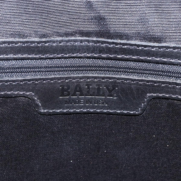 BALLY Backpack Leather Black Gold Auth ka1313