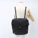 BALLY Backpack Leather Black Gold Auth ka1313-21