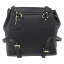 BALLY Backpack Leather Black Gold Auth ka1313-3
