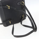 BALLY Backpack Leather Black Gold Auth ka1313-7