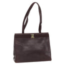 Salvatore Ferragamo Tote Bag Leather Brown Gold Auth ka1314-1