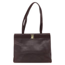 Salvatore Ferragamo Tote Bag Leather Brown Gold Auth ka1314-2