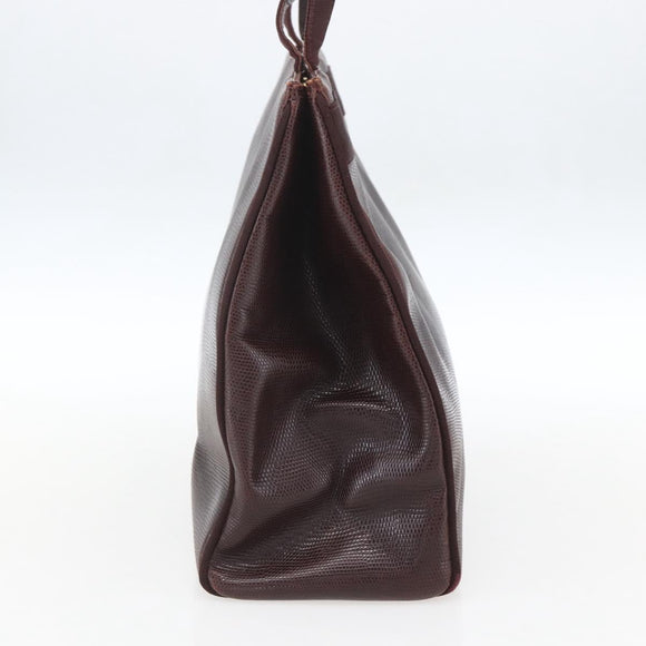 Salvatore Ferragamo Tote Bag Leather Brown Gold Auth ka1314