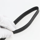 BURBERRY Clutch Bag Leather Black Silver Auth ka1315-13