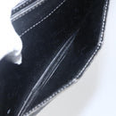 BURBERRY Clutch Bag Leather Black Silver Auth ka1315-21