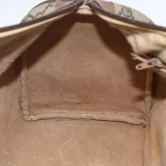 GUCCI GG Supreme Web Sherry Line Boston Bag PVC Beige Gold 39 02 007 Auth ka1316