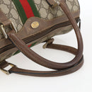 GUCCI GG Supreme Web Sherry Line Boston Bag PVC Beige Gold 39 02 007 Auth ka1316-7