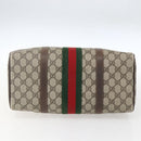 GUCCI GG Supreme Web Sherry Line Boston Bag PVC Beige Gold 39 02 007 Auth ka1316-9