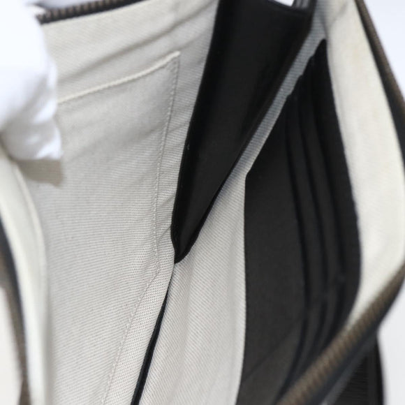 GUCCI Clutch Bag Leather Black Gold 475317 Auth ka1319