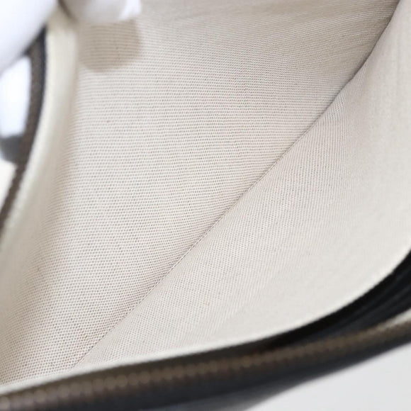 GUCCI Clutch Bag Leather Black Gold 475317 Auth ka1319