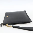 GUCCI Clutch Bag Leather Black Gold 475317 Auth ka1319-3