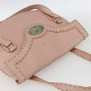 FENDI Celeria Hand Bag Leather Pink Auth ka1320-6