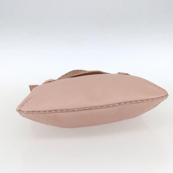 FENDI Celeria Hand Bag Leather Pink Auth ka1320