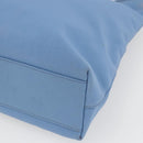 Salvatore Ferragamo Umhängetasche Nylon Hellblau Silber Auth ka1321-9
