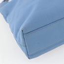 Salvatore Ferragamo Umhängetasche Nylon Hellblau Silber Auth ka1321-14