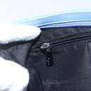 Salvatore Ferragamo Umhängetasche Nylon Hellblau Silber Auth ka1321-17