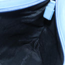 Salvatore Ferragamo Umhängetasche Nylon Hellblau Silber Auth ka1321-18