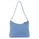 Salvatore Ferragamo Umhängetasche Nylon Hellblau Silber Auth ka1321-2