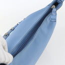 Salvatore Ferragamo Umhängetasche Nylon Hellblau Silber Auth ka1321-6