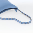 Salvatore Ferragamo Umhängetasche Nylon Hellblau Silber Auth ka1321-7