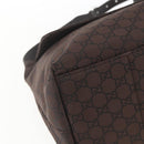 GUCCI GG Canvas Shoulder Bag Brown Silver 272350 Auth ka1322-11