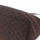 GUCCI GG Canvas Shoulder Bag Brown Silver 272350 Auth ka1322-12