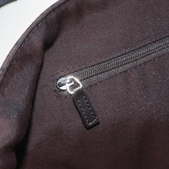 GUCCI GG Canvas Shoulder Bag Brown Silver 272350 Auth ka1322