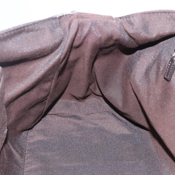 GUCCI GG Canvas Shoulder Bag Brown Silver 272350 Auth ka1322