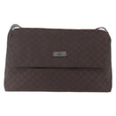 GUCCI GG Canvas Shoulder Bag Brown Silver 272350 Auth ka1322-2