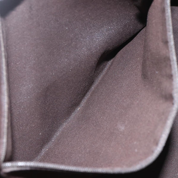 GUCCI GG Canvas Shoulder Bag Brown Silver 272350 Auth ka1322