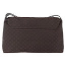 GUCCI GG Canvas Shoulder Bag Brown Silver 272350 Auth ka1322-3