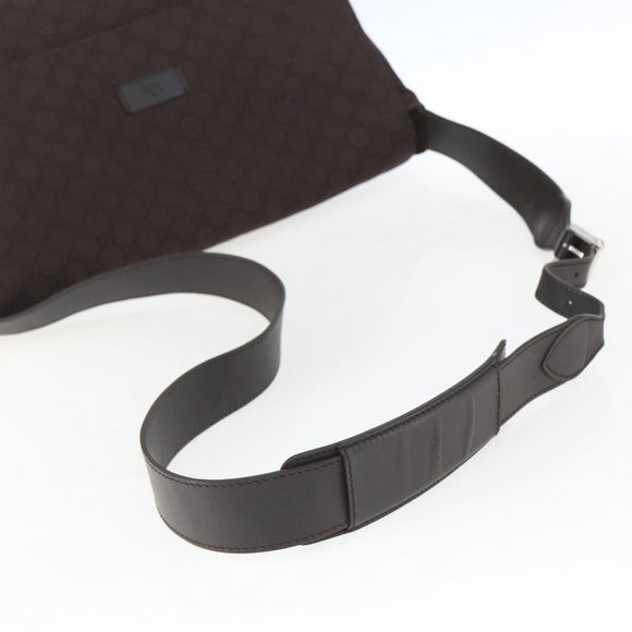 GUCCI GG Canvas Shoulder Bag Brown Silver 272350 Auth ka1322