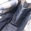 FENDI Pecan Canvas Shoulder Bag PVC Black Brown gold Auth ka1323-18