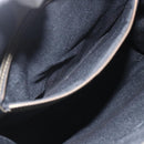 FENDI Pecan Canvas Shoulder Bag PVC Black Brown gold Auth ka1323-20