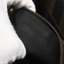 FENDI Pecan Canvas Shoulder Bag PVC Black Brown gold Auth ka1323-12