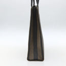 FENDI Pecan Canvas Shoulder Bag PVC Black Brown gold Auth ka1323-4