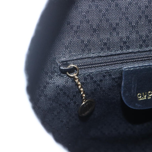 GUCCI Bamboo Backpack Leather Black Gold 003 1956 0030 Auth ka1325A