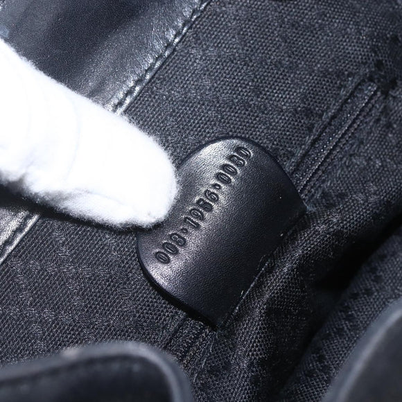 GUCCI Bamboo Backpack Leather Black Gold 003 1956 0030 Auth ka1325