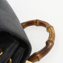 GUCCI Bamboo Backpack Leather Black Gold 003 1956 0030 Auth ka1325-8