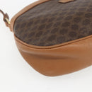 CELINE Macadam Canvas Shoulder Bag PVC Brown Gold Auth ka1327-11