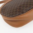 CELINE Macadam Canvas Shoulder Bag PVC Brown Gold Auth ka1327-13