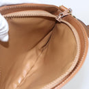 CELINE Macadam Canvas Shoulder Bag PVC Brown Gold Auth ka1327-18