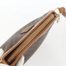 CELINE Macadam Canvas Shoulder Bag PVC Brown Gold Auth ka1327-6