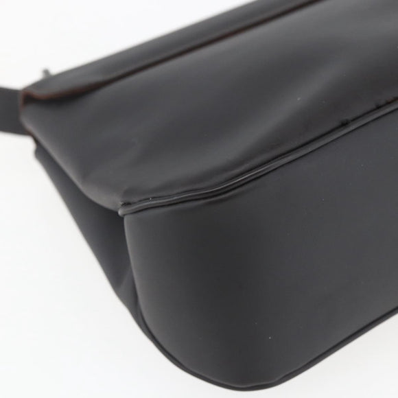 Salvatore Ferragamo Shoulder Bag Leather Dark Brown Silver Auth ka1328